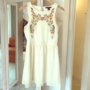 Embroidered Chiffon Summer Dress